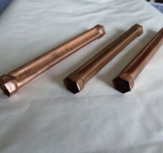 The new copper tubes as we made them.
